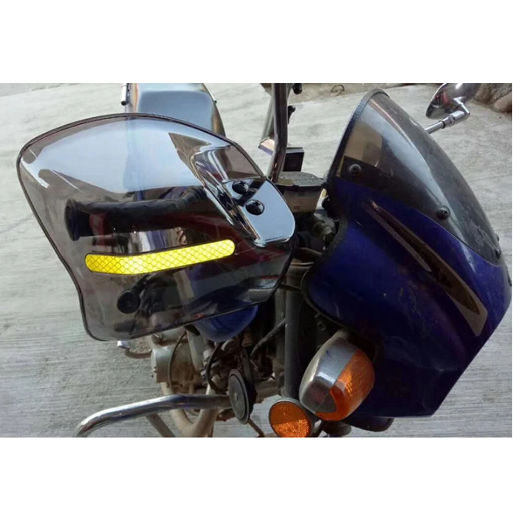 Pair Motorcycle Hand Guard Winter Wind Deflector Shield Smoke