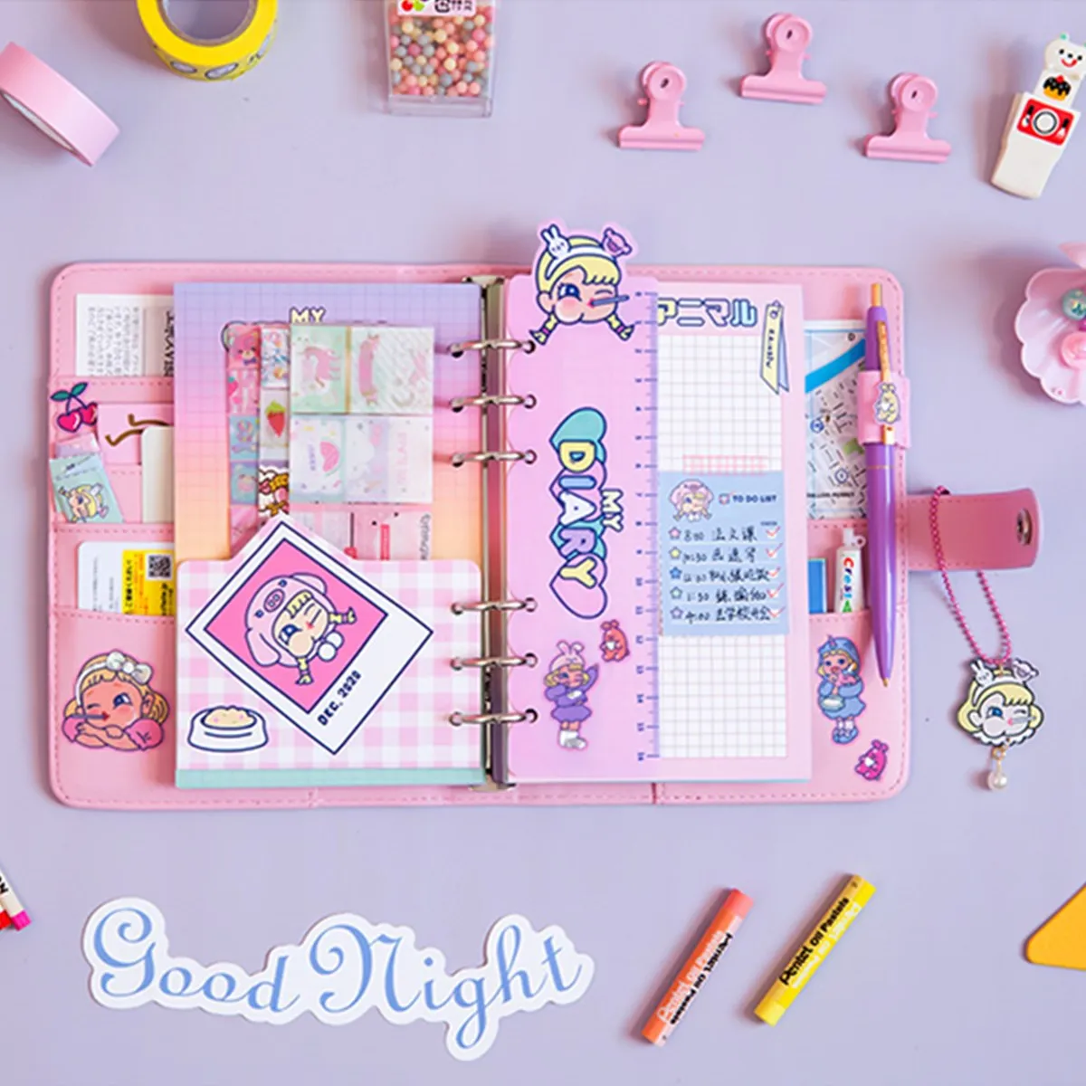 1 шт. дневник милый мультфильм Kawaii DIY блокнот Девочка Сердце счет дневник план повесток дня A6 Блокнот со съемными листами дневник