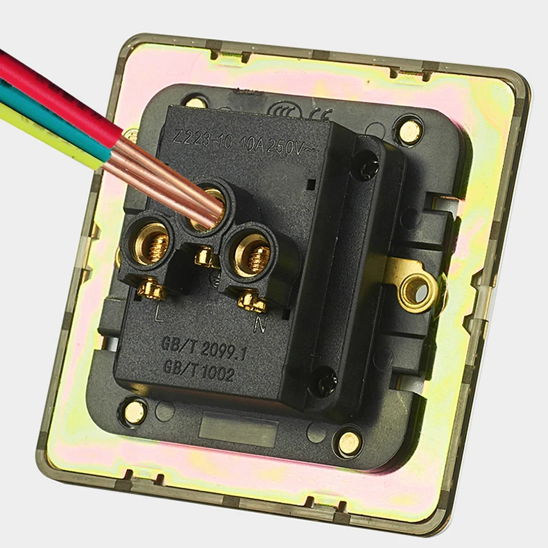 Description Picture 4 of itemAvoir Toggle Switch Usb Wall Electrical Outlets Gold Stainless Steel Panel Vintage Switch Dimmer RJ45 Network Socket EU FR Pulgs