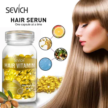 

Sevich Hair Keratin Oil Hair Vitamin Treatment Serum 30 Capsules Moroccan Oil Moisturizing Hair Mask Repair Damage Hair