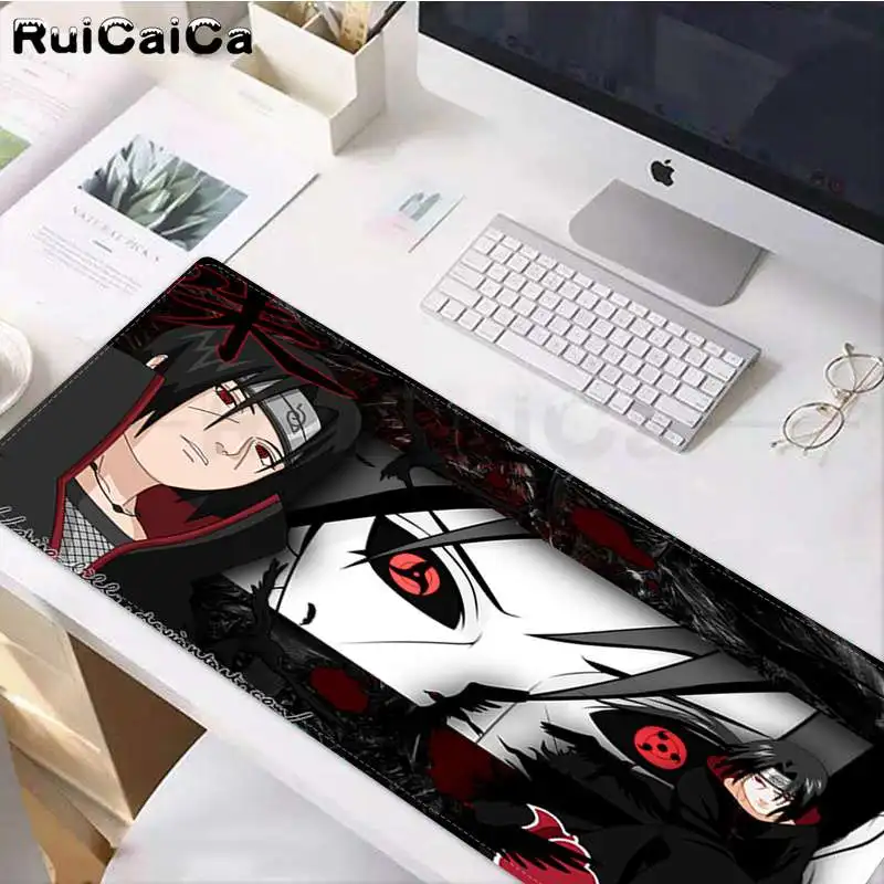 Lock Edge 40X90cm RuiCaiCa коврик для мыши с принтом Учиха, сасуке, Наруто, для офиса, геймера, мягкий резиновый коврик для мыши, ПК, компьютерный игровой коврик для мыши - Цвет: Lock Edge 40X90cm