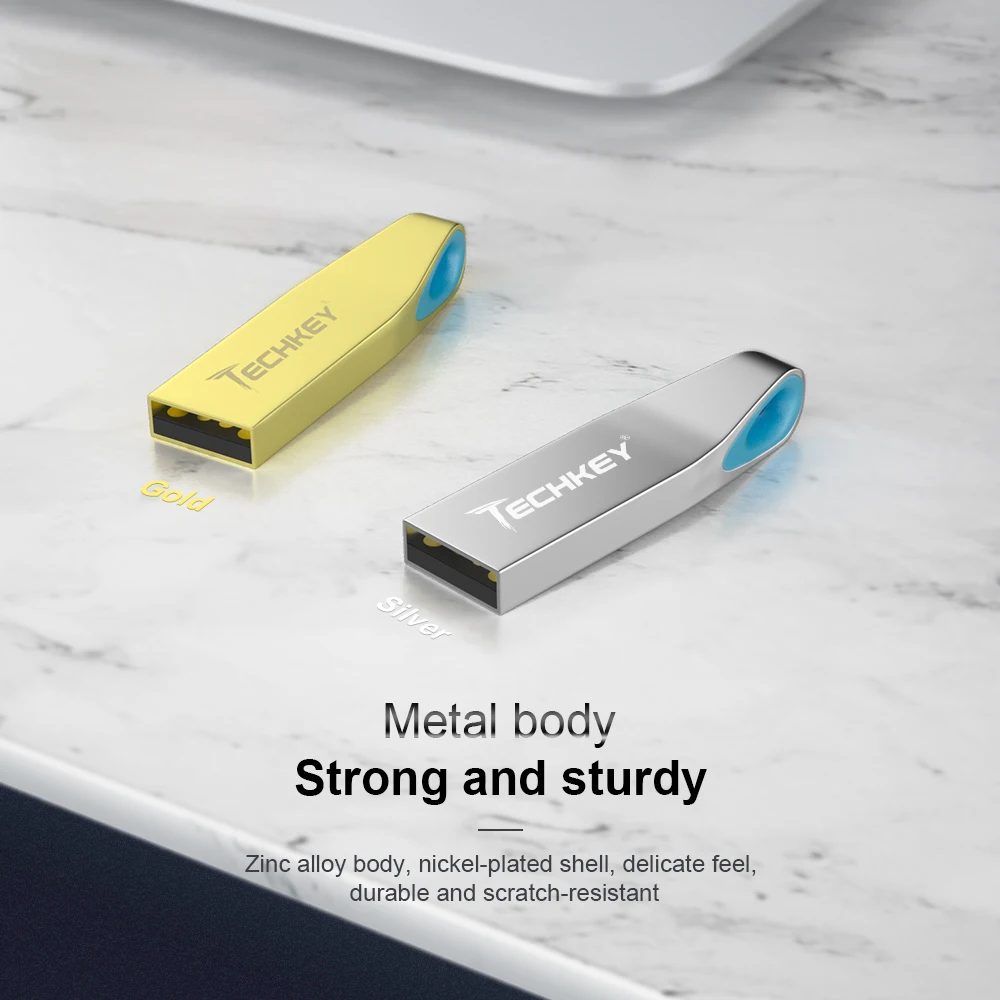 

USB-флеш-накопитель TECHKEY водонепроницаемый на 32/64/4/8 ГБ