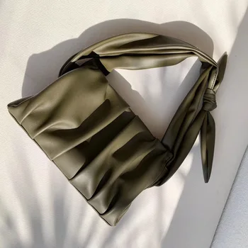 

New Leather Women's Bag Fold Liquid Under Cloud Bag Dumpling Bag Shoulder Messenger Leather Casual Bag