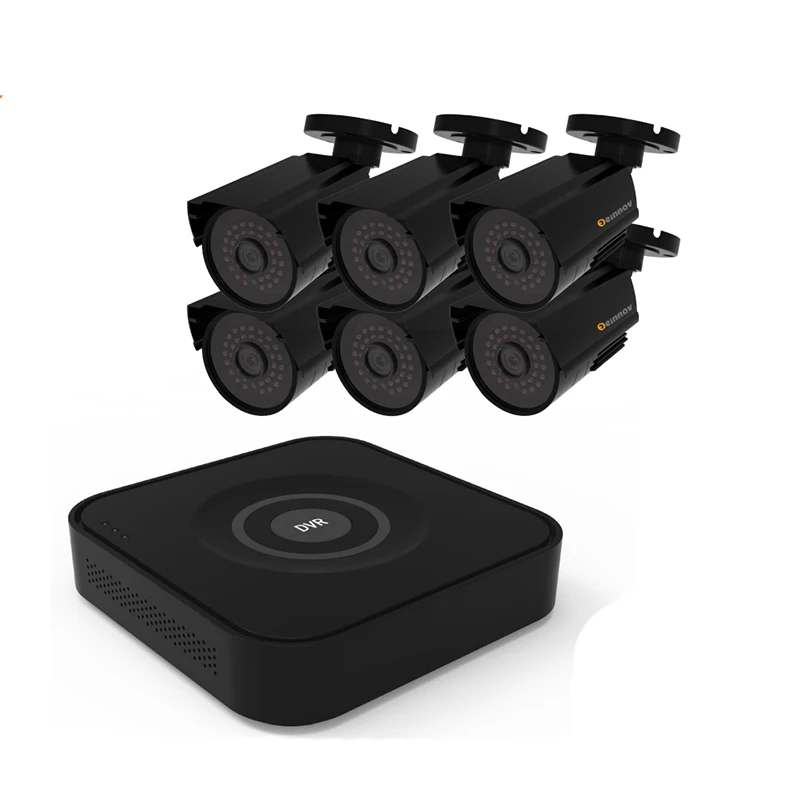 6PCS Cameras Einnov 8CH 2MP 1080P CCTV NVR наружная система видеонаблюдения комплект DVR аналоговые камеры высокого разрешения аудио камеры HD P2P ночного видения - Цвет: 6PCS Cameras
