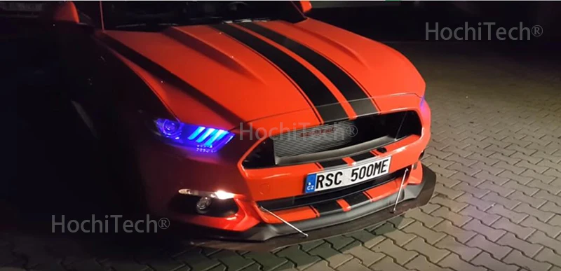 Remote Control RGBW Multicolor LED DRL day light Board Lighting Kit For Ford Mustang Angel eye kit
