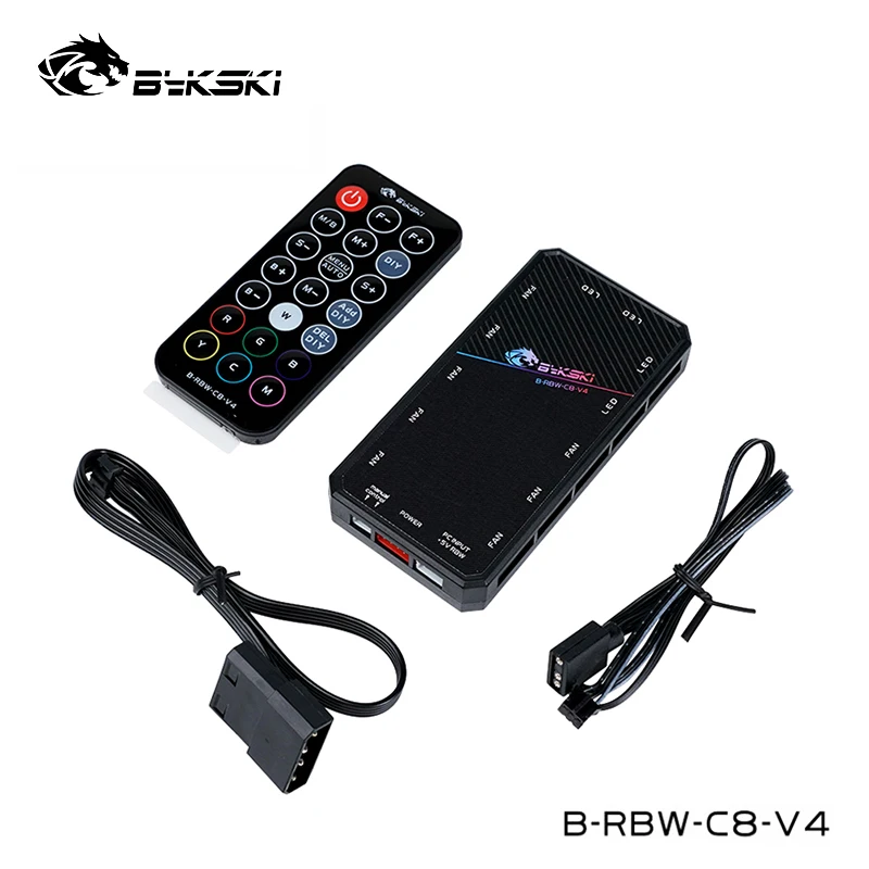 

Bykski 5v RBW Controller ,Control Fans,Pump ,Reservoir GPU ,Cpu Water Cooling Block With 5V 3pin Light , B-RBW-C8