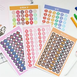 1/10/40PCS Kids Cute Kawaii Sticker Number Colorful Stickers for School Kindergarten Collage Journal Decoration Cute Stationery