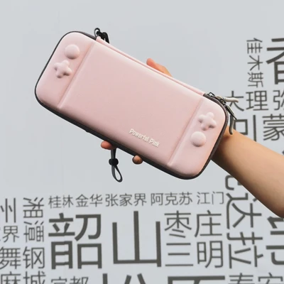 Pink bag A Чехол для nintendo Switch Max, сумка для хранения, чехол для игровой консоли, полный набор аксессуаров, сумка NS, консоль, портативный защитный жесткий чехол - Цвет: Pink bag A