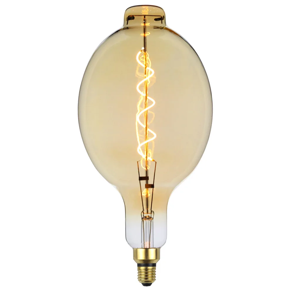 Spiral TIANFAN Edison ЛАМПЫ BT180 гигантская Светодиодная лампа винтажная спиральная нить 4 Вт диммируемая декоративная лампа накаливания - Испускаемый цвет: Spiral