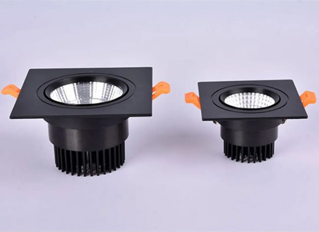 Led Spotlight Ceiling Lamp Recessed LED COB Downlight Dimmable 220V 110V Single double square Led Spot Light led downlight recessed ceiling spotlight ceiling lamps