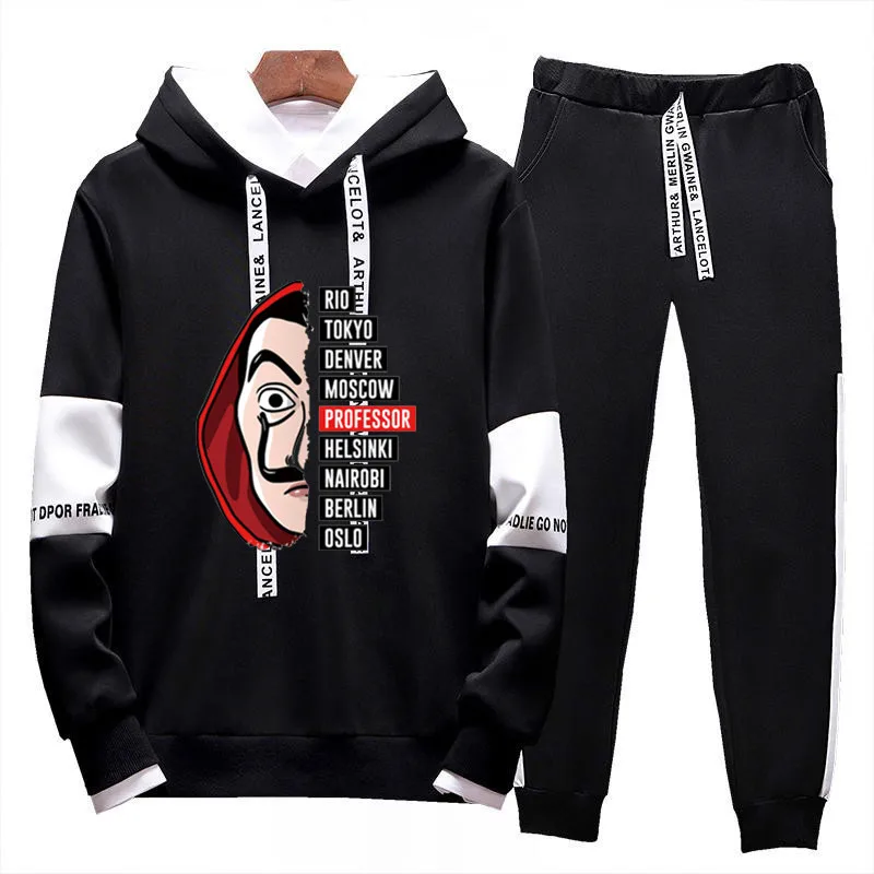 

Fashion Brand Men And Women Hoodie Hoodie Spring And Autumn Fashion Set plus Velvet Printed Coat Hoodie Sports Set