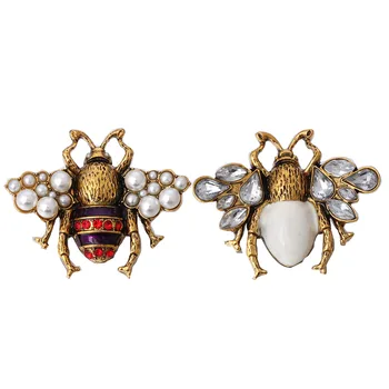 

5pcs/lot New Big Snap Jewelry Crystal Rhinestone Bee 18MM Snap Buttons Alloy Snap Fit Snap Bracelet Women DIY Charms
