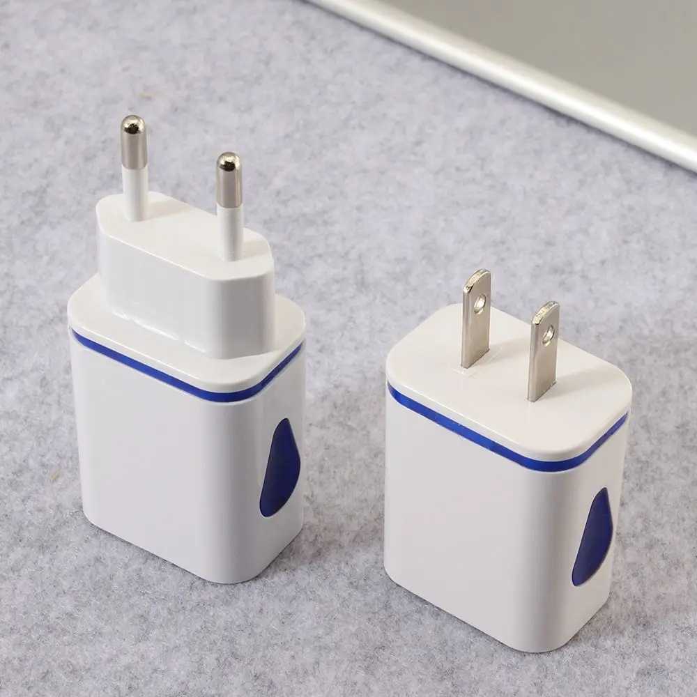 1 шт. 5 в Универсальный двойной USB EU/US дорожный светодиодный светильник адаптер для зарядки мобильного телефона зарядное устройство для смартфона