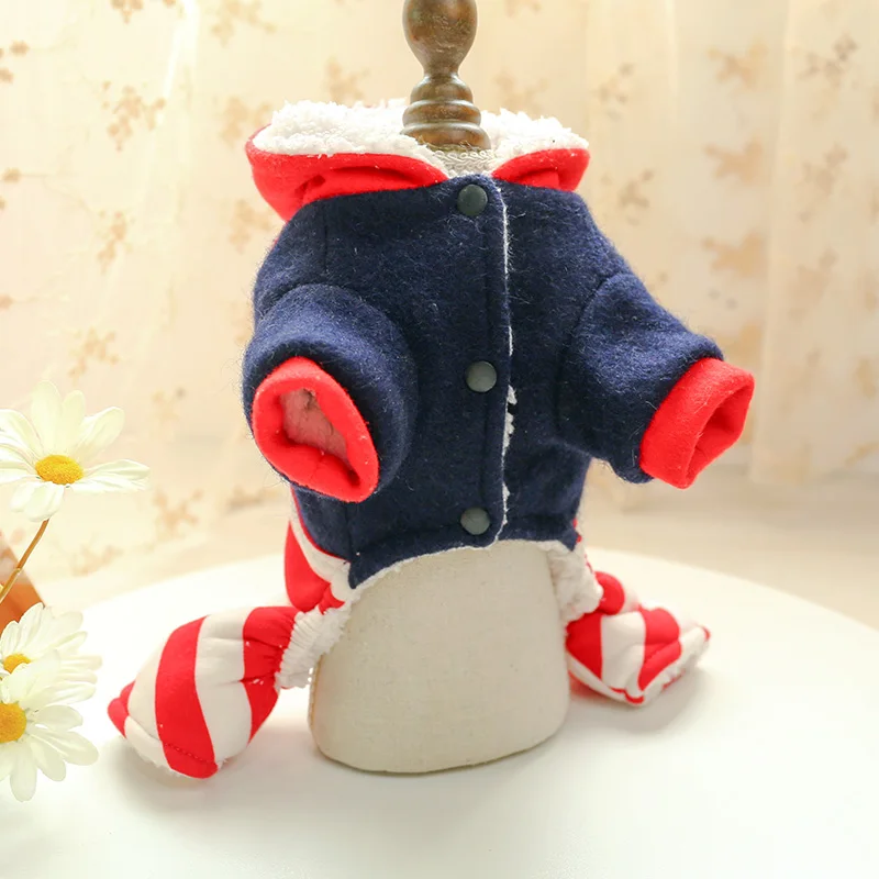 爆米花狗狗背带裤棉衣_6399