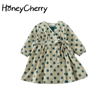 

New Polka Dot Trench Coat Mid-Length Elegant Thin Coat for Autumn 2020 toddler girl jacket