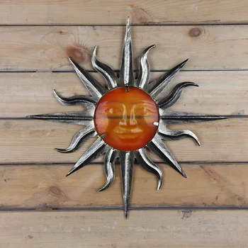 

Creative solar wall decoration with glass, used for garden decoration outdoor decorations and yard decoration statues
