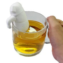 Силиконовый Фильтр для чая в форме Милого Животного мопса, ситечко для заварки чая, ситечко для кружек и чашек, Креативные аксессуары для чая, кухонные принадлежности