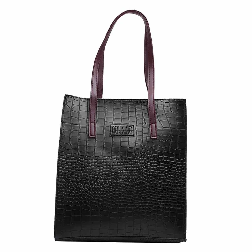 Женская кожаная сумка, женские ручные сумки, модные роскошные сумки с крокодиловым узором, женские сумки, дизайнерская большая сумка-тоут для женщин