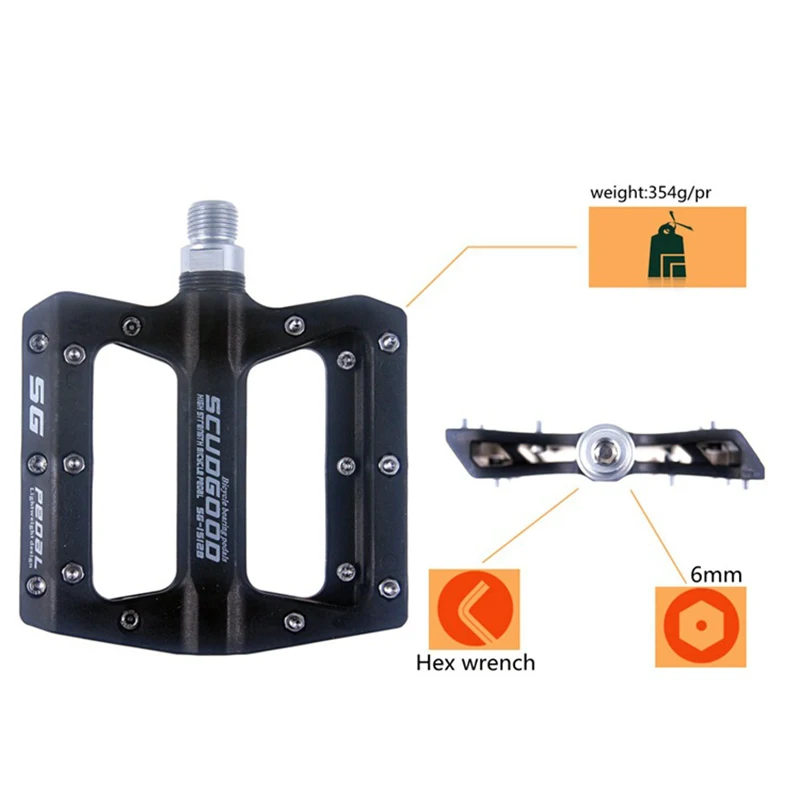 Горный велосипед 4 цвета платформа дорожный велосипед педали сверхлегкие герметичные подшипники MTB велосипед педаль Аксессуары для велосипеда