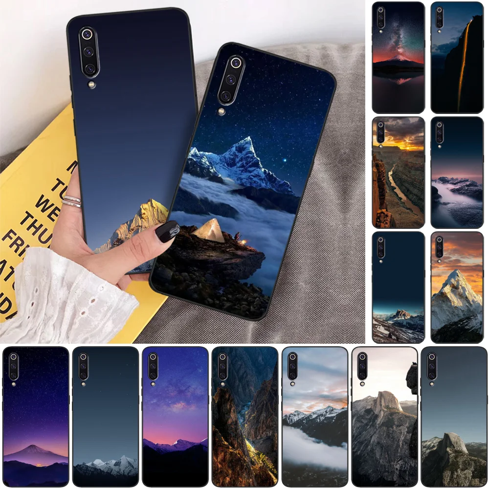

ByLoving Mountain Peak Forest Bling Cute Phone Case for Xiaomi 8 9 se 5X Redmi 6pro 6A 4X 7 5plus note 5 7 6pro