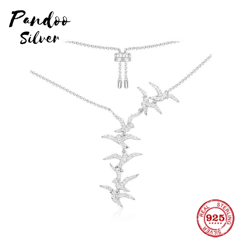 

Fashion Charm Sterling Silver Copy 1:1 Copy,Adjustable Les Hirondelles Swallow Necklace Women Monaco Jewelry Gift With Logo