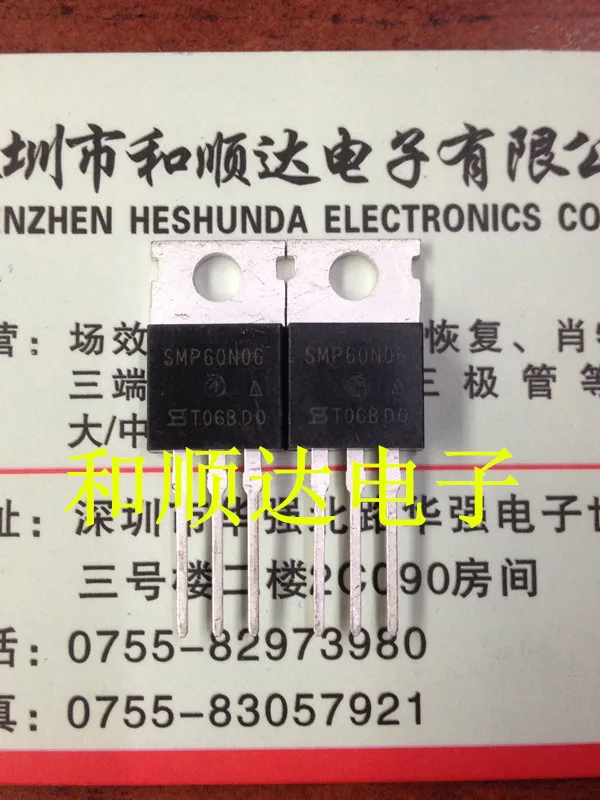 5 шт./FQP4N90C FDP7030BL SMP60N06 11N60C2 SPP11N60C2 TO220 TO-220 - Цвет: SMP60N06