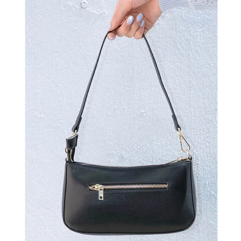 Black shoulder bag Холщовая женская маленькая сумка через плечо, Женская винтажная сумка-мессенджер, модные субаксиллярные сумки Kandall, роскошная брендовая сумка A143 - Цвет: Black shoulder bag