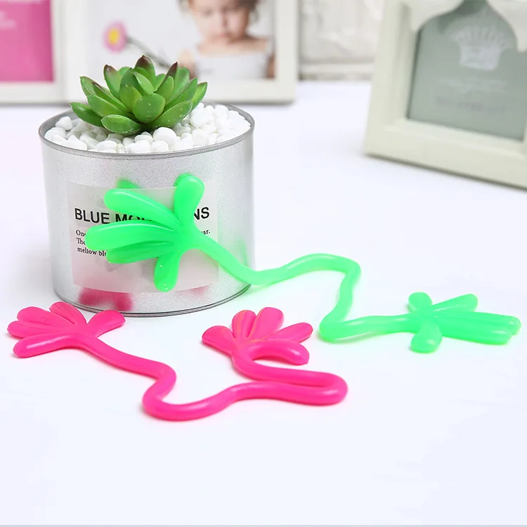 

Elasticity TPR Soft Silcone Noodles Lanyard Pressure Reduction Toy Palm Vent Drawstring Europe And America Hot Sales Neon sling