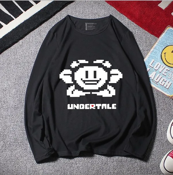 Undertale Sans модные длинные футболки для мужчин Забавный дизайн печати хлопок повседневные мужские футболки