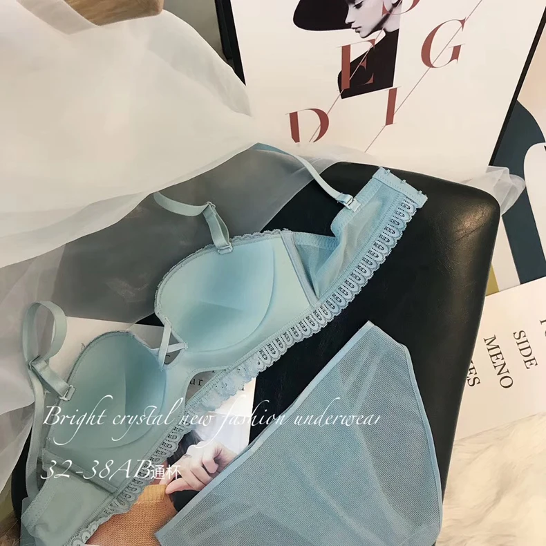 Чашка 1/2, сексуальное нижнее белье, комплект нижнего белья пуш-ап, нижнее белье, бюстгальтер без косточек для маленьких девочек, кружевной женский бесшовный бюстгальтер, прозрачные трусики