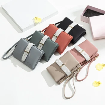 

Luxury Women Wallet PU Leather Short Students Coin Purse Multi Slots ID Card Holder for Travel Breif Fresh Female Clutch Bag