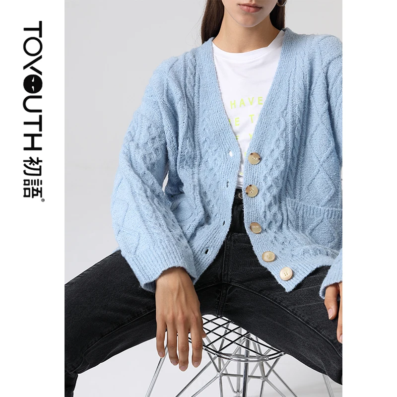 loose knit casual cardigan