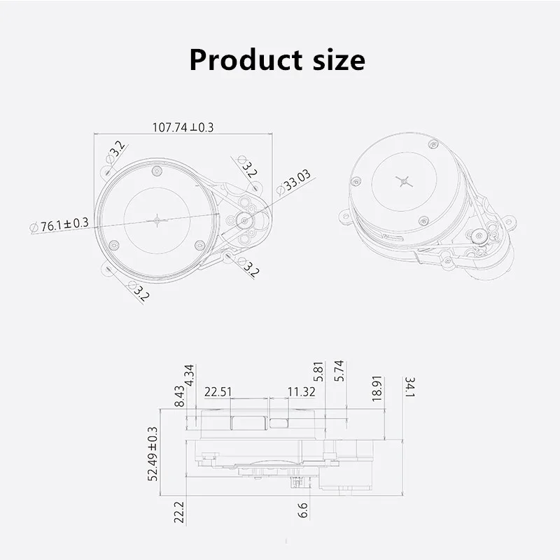 LDS01RR TOF LIDAR Laser Radar Scanner Ranging Sensor Module 8m Measuring Distance 1.8k Ranging Frequency Use for Outdoor/Indoor