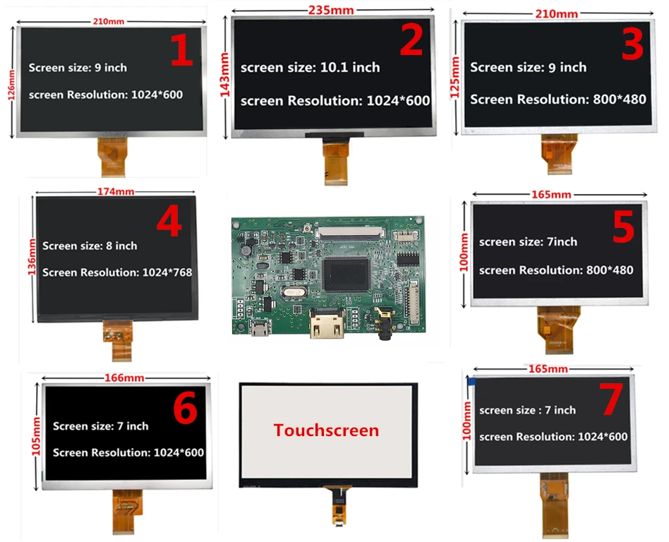 ЖК дисплей 7/8/9/10.1 TTL контроллер HDMI аудио Плата управления драйвером для Lattepanda