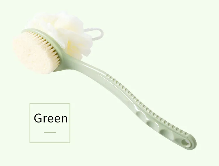 Green FASOTY щетка для тела щетка для массажа силиконовая щетка для тела силиконовая щетка для ванной с длинной ручкой многофункциональная Массажная щетка для душа щетка для ванны - Цвет: Green