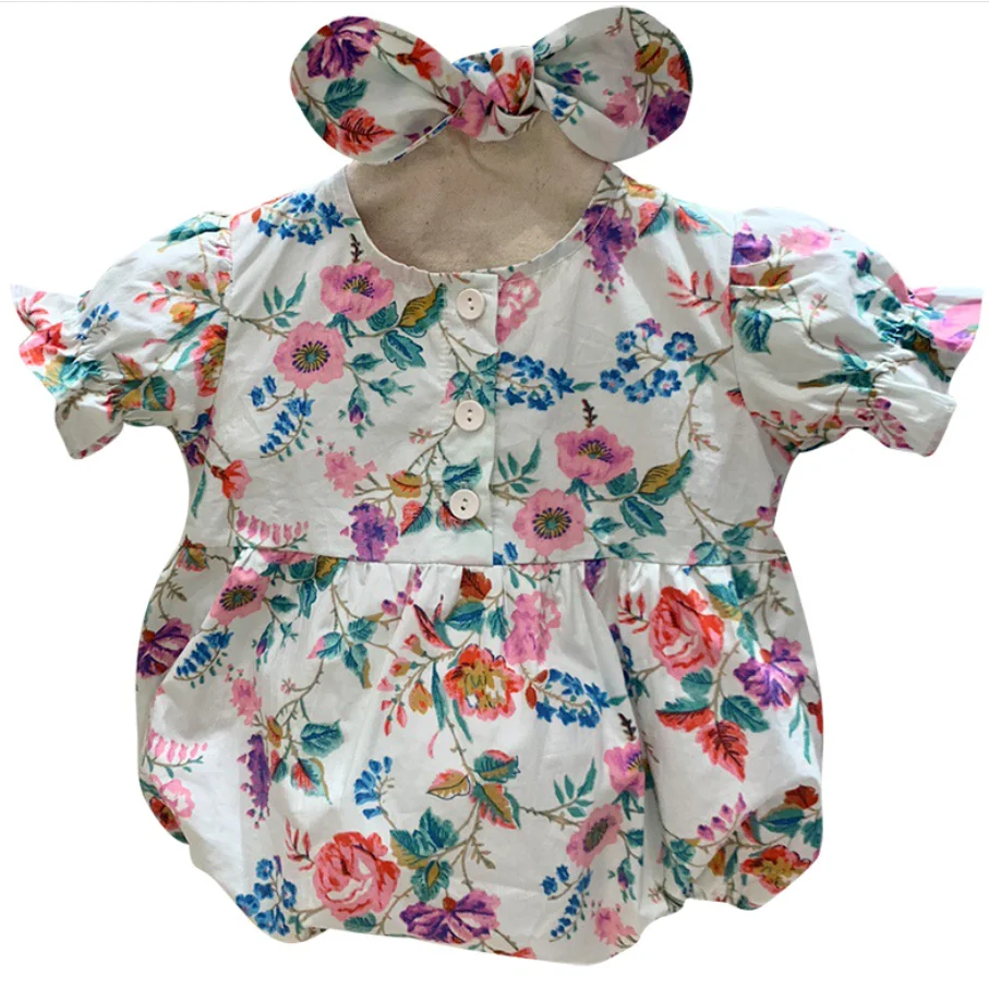 printed romper baby