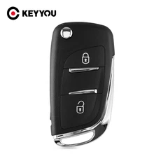 KEYYOU 2 botón modificado Flip de carcasa de llave a distancia de coche para Citroen C2 C3 C4 C5 C6 C8 Xsara Picasso CE0536