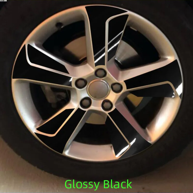 

3D Carbon/ Matte/ Glossy Black Wheel Stickers For VW AUDI Q3 Offroad 2018 18" Wheel Decal Vinyl Protective Stickers Car Styling