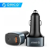 ORICO Быстрая зарядка PD QC3.0 два порта USB универсальное стандартное быстрое зарядное устройство для iPhone samsung Xiaomi One Plus планшет автомобильное зарядное устройство