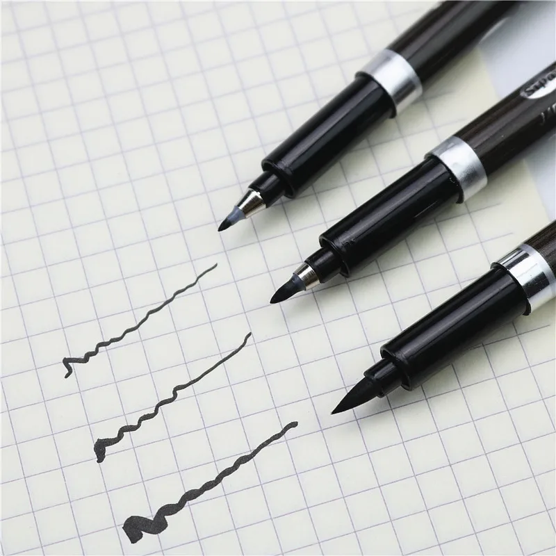 3 Nib Brush Pen Calligraphy Pen Chinese Words Learning Stationery StudentArt DrawingMarker Pens School Supplies water color brush pen