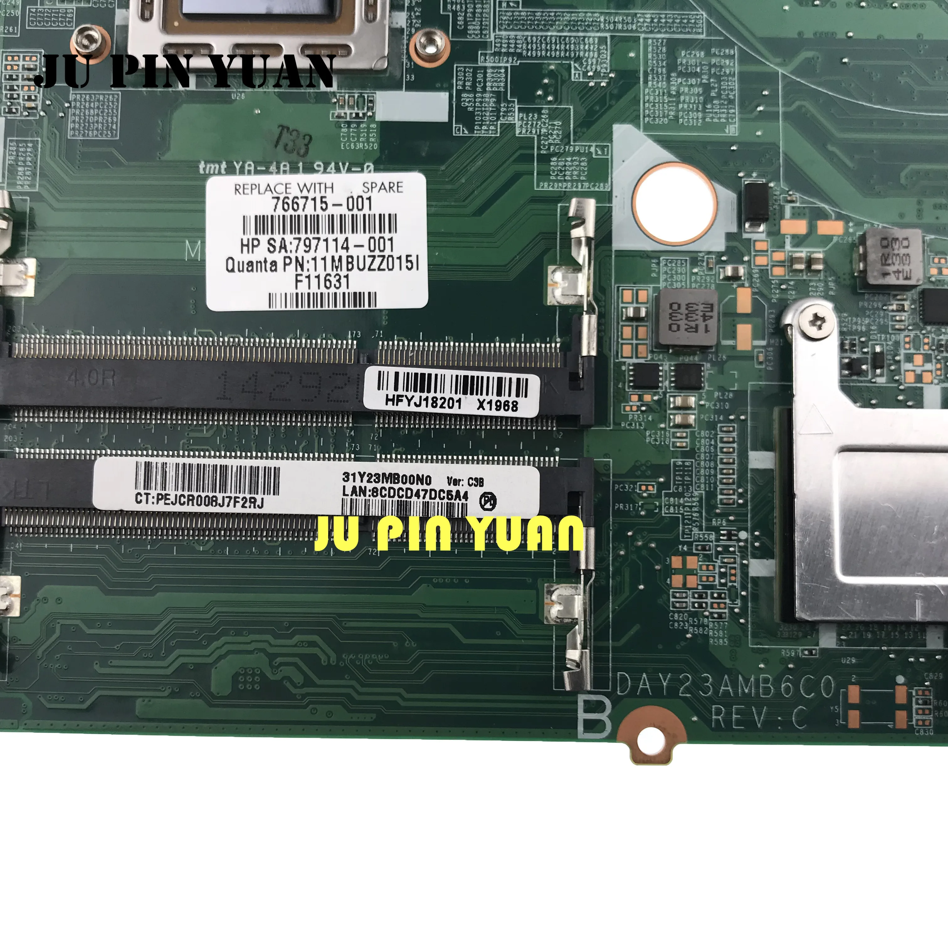 Материнская плата 766715 001 501 DAY23AMB6C0 Y23A для HP PAVILION 15 P 15Z все функции полностью