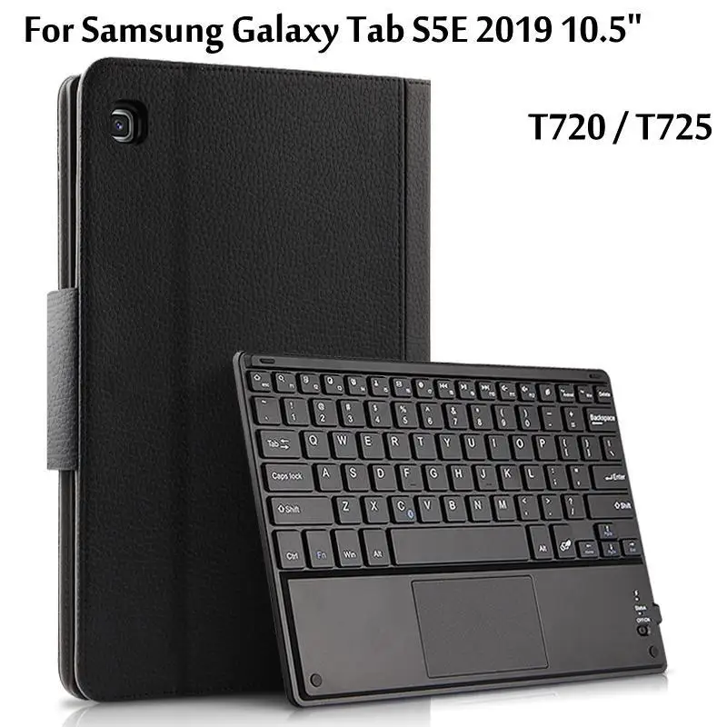 

Wireless Bluetooth Keyboard Case For Samsung Galaxy Tab S5E 2019 Case 10.5'' T720 T725 Tablet Case Leather Stand Funda Cover