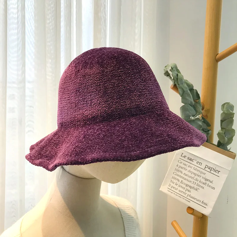purple ZYQ1869 HG Рыбацкая шляпа Женская мода для отдыха Джокер солнцезащитная Кепка новинка осень зима корейский стиль шляпа Женская ZYQ1869 - Цвет: purple ZYQ1869