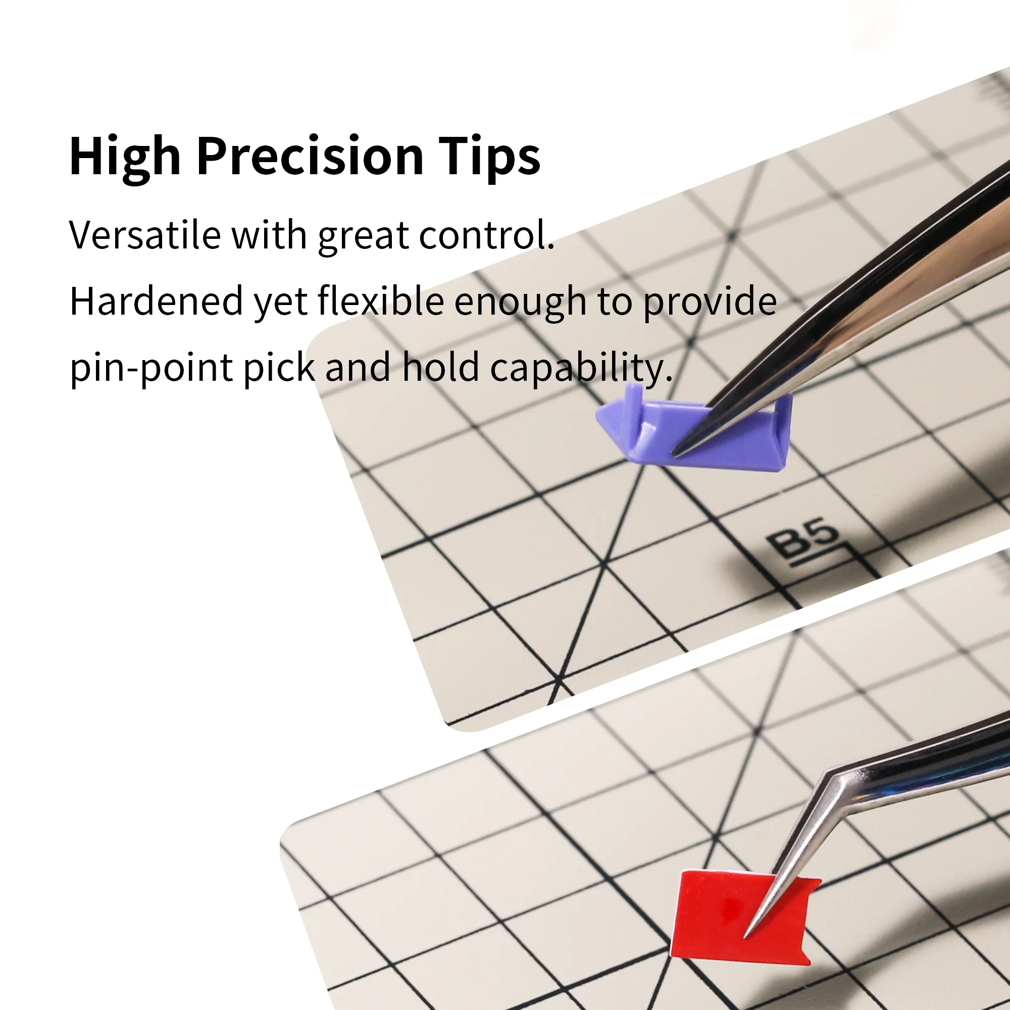 DSPIAE AT-TZ01~08 Stainless Steel Precision Tweezers Mecha Military Model Making Hobby Tool 4