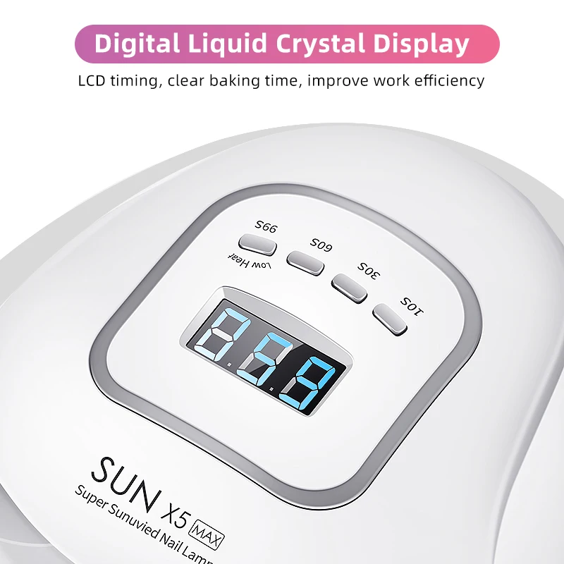 SUN X5 Max 80 Вт 45 светодиодов лампа для ногтей сушилка для всех гель-лаков светильник для ногтей инфракрасный зондирование Смарт УФ лампы для маникюра