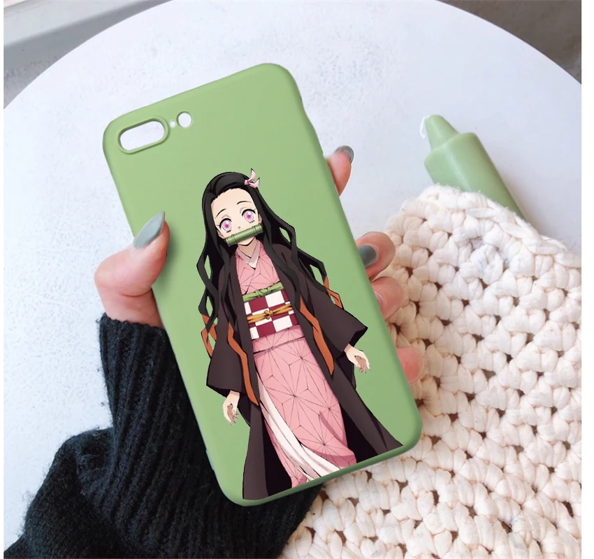 LHSR-24081 Камадо Nezuko Kimetsu без Yaiba демон убийца ТПУ, конфетный мягкий чехол для телефона для iphone 6/6s, 6 Plus/6s Plus, 7 Plus/8, XS XM X 11 pro - Цвет: LHSR-24081