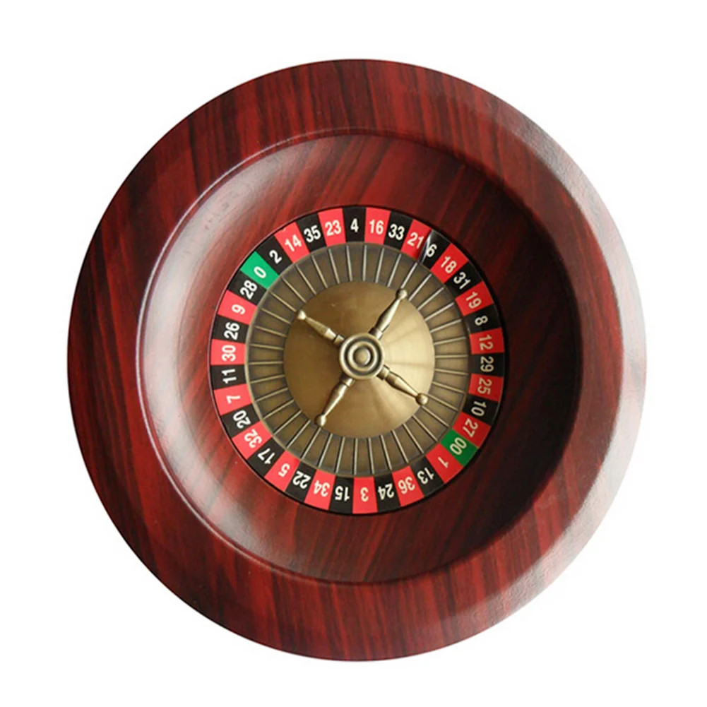 

Wooden Turntable Roulette Wheel Set Fun Leisure Entertainment Table Games for Adults Children