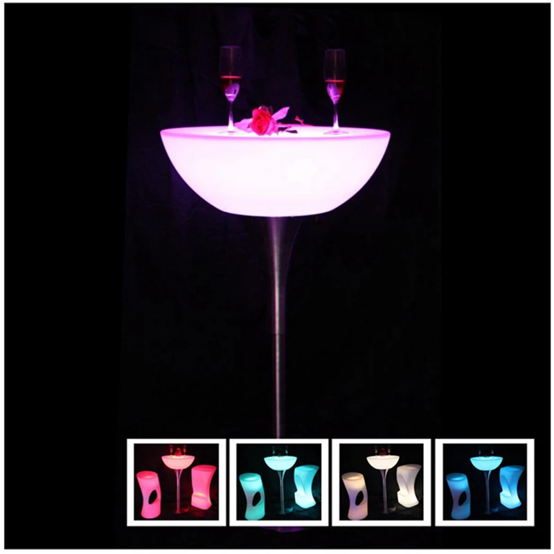 Portable light bar table/ PE RGB led cocktail bar table SK-LF20 (D60*H110cm) 2pcs/Lot