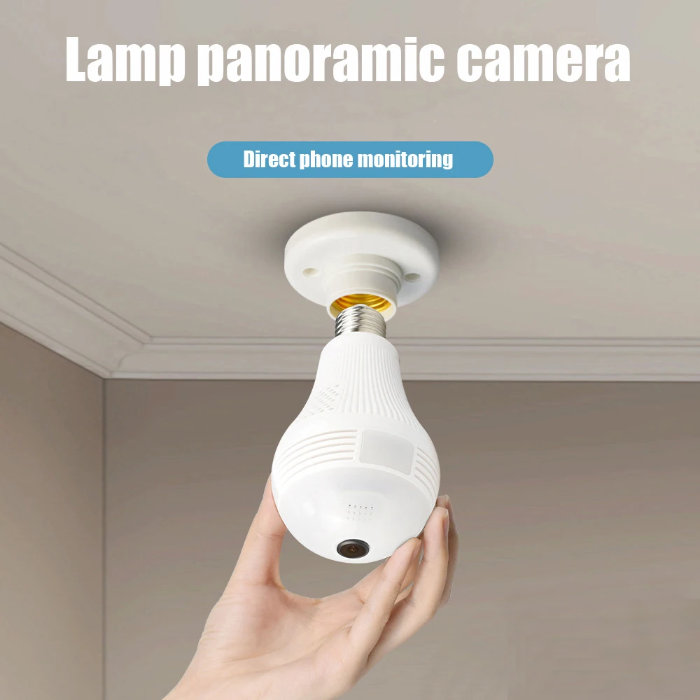 led bulb camera 1080p hd wireless panoramic home security wifi cctv fisheye bulb lamp ip camera 360 degree home security surveillance cameras aliexpress