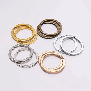 

50Pcs/Lot 30mm Gold Color Split Rings Key Chain Findings Fit DIY Keychains Loop Hoop Circles Accessories Pendant Jewelry Making
